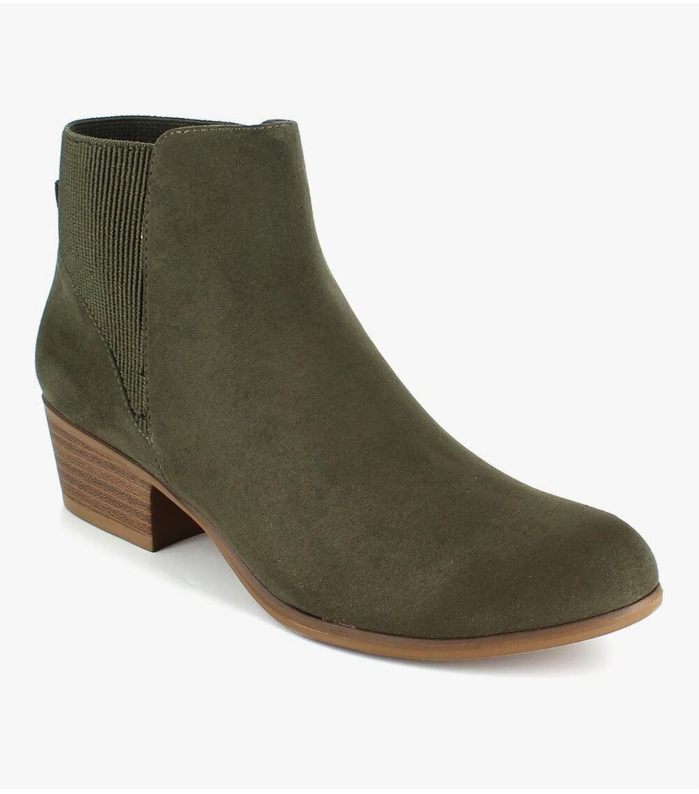 Unionbay Timmy Green Faux Suede Pull-On Ankle Booties in Women's Size US 9